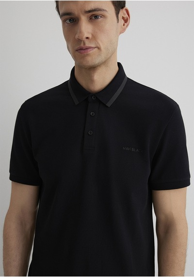 Mavi - Siyah Polo Tişört 0611829-900 Siyah