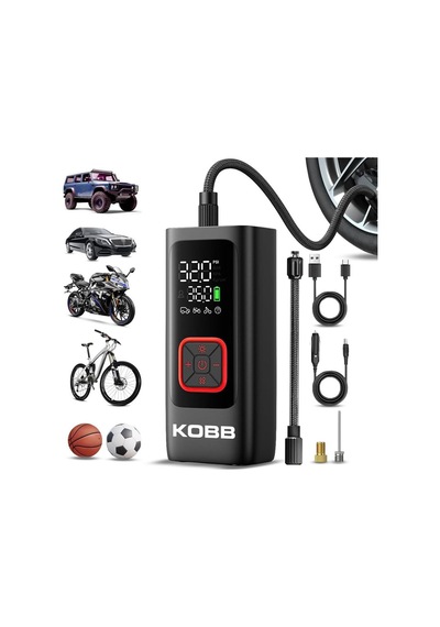 Tr Kb426 Şarjlı Dijital Lastik Şişirme Pompası, 12v, 150 Psı, 2000mah Li-ion, Powerbank, Led Lamba, 16x6.6x5 Cm Diğer