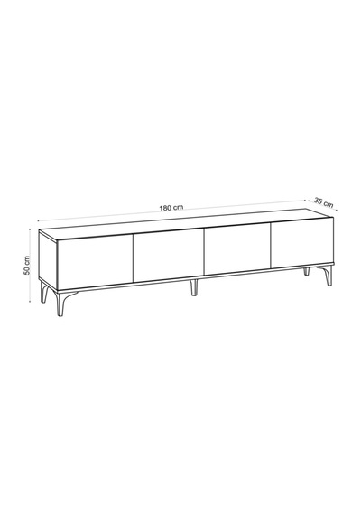 Decormet Nora Tv Sehpası Safir Meşe- Dec-20065 Çok Renkli