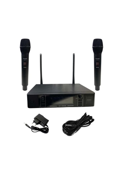 Rose Rw-211-ee Uhf Kablosuz Telsiz Çift El Mikrofon 2x100 Kanal
