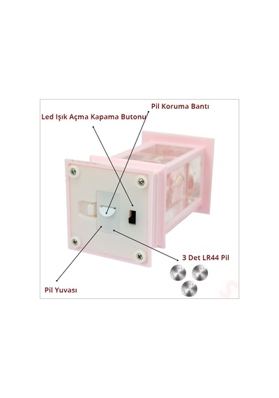 Uçuşan Simli,12,5cm X 5cm Led Işıklı Balerin Fener Küre - C