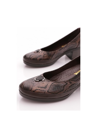 Dgn 100-1 Kadin Comfort Ayakkabi Kahve Yılan