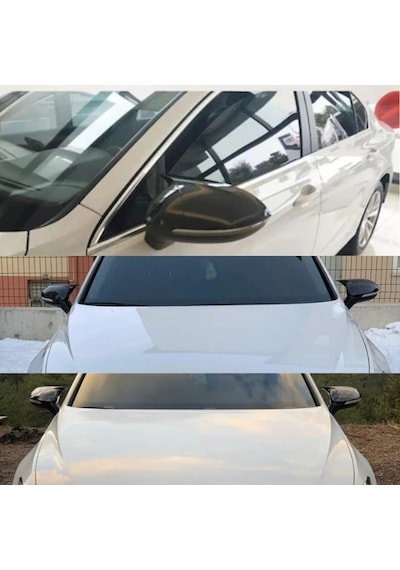 Volkswagen Vw Passat B8 2015 2016 2017 2018 2019 Uyumlu Yarasa Batman Ayna Kapağı Takımı Piano Black Parlak Siyah