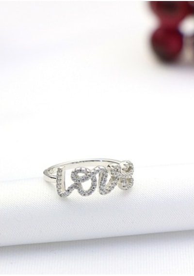 Love Kolye-Küpe-Yüzük Gümüş Set