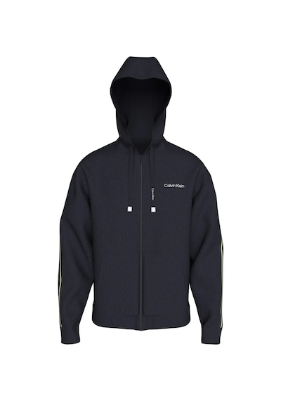 Calvin Klein Logo Tape Fz Hoodıe, 0pp Lacivert Erkek Kapüşonlu Sweatshirt