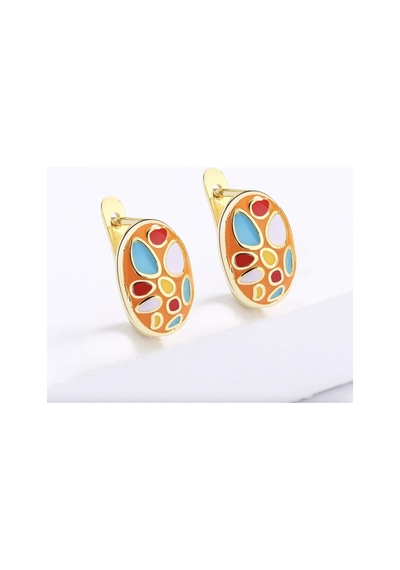 Glaze Modern El Yapımı Emaye 925 Ayar Gümüş 14 Ayar Altın Kaplı Hediye Özel Tasarım Kolye Küpe Seti Metalik Gri