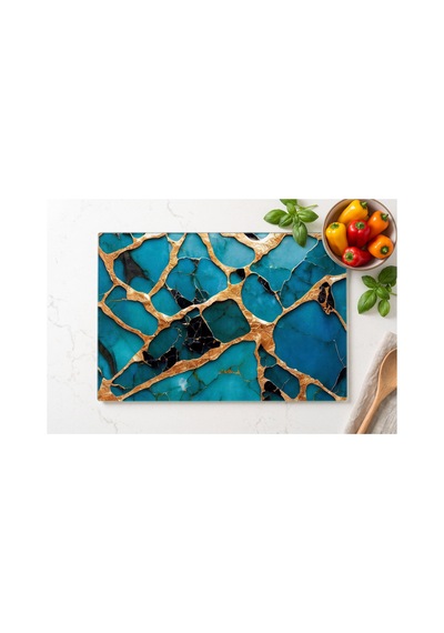 Cam Kesme Tahtası Temperli Uv Baskılı Kaymaz Ayaklı - 25x35 Cm En Çok Tercih Edilen Boyut İle Cam Kesme Ve Servis Tahtası Çok Renkli - 928940445 Çok Renkli