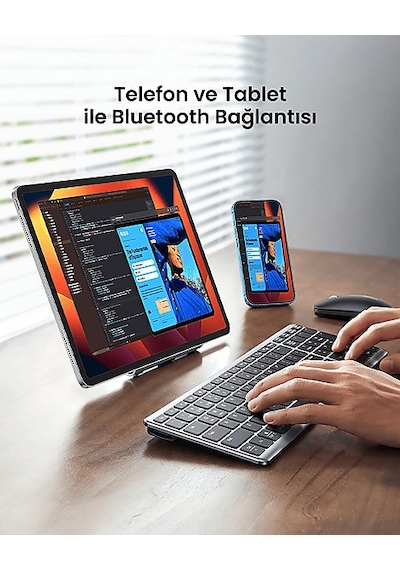 Ugreen Kablosuz Ultra İnce Sessiz Bluetooth İngilizce Klavye