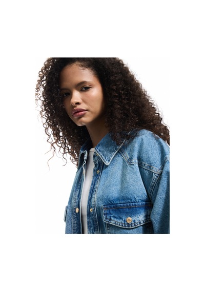 Koton Uzun Kollu Klasik Yaka Cep Detaylı Düğmeli Pamuklu Oversize Denim Gömlek Orta İndigo 5sal60017md Indigo Koton Uzun Kollu Klasik Yaka Cep Detaylı Düğmeli Pamuklu Oversize Denim Gömlek Orta İndigo 5sal60017md Indigo