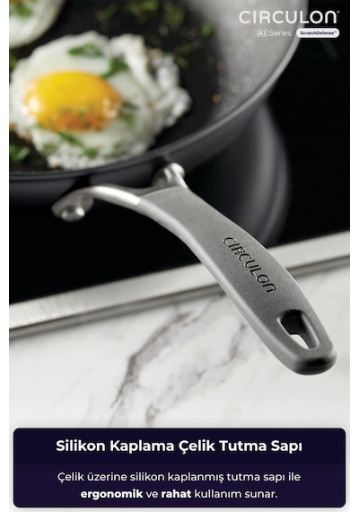 Circulon 34 Cm Wok Tava Gri