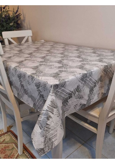 Elyaflı Pvc Masa Örtüsü Modern, Dayanıklı, Silinebilir Ve Şık Görünüm Mrl88 Gri