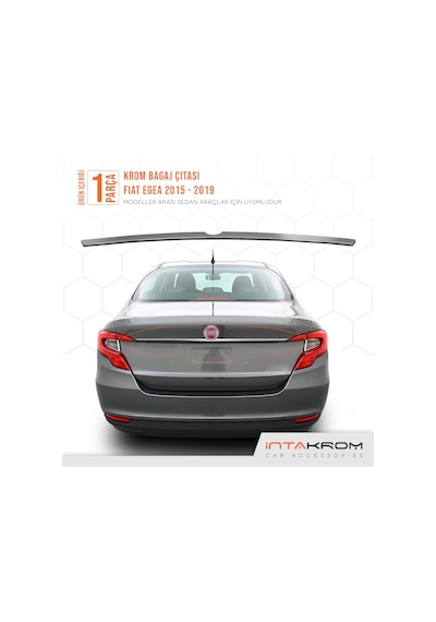 intakrom Fiat Egea Krom Bagaj Çıtası 2015 Üzeri Sedan