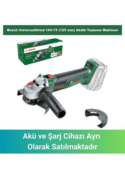 Bosch Universalgrind 18v-75 125 Mm Akülü Taşlama Makinesi Akü Ve Şarj Yoktur 06033e5001