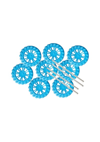 Φ45mm Plastik Tekerlek 8 Adet Mavi