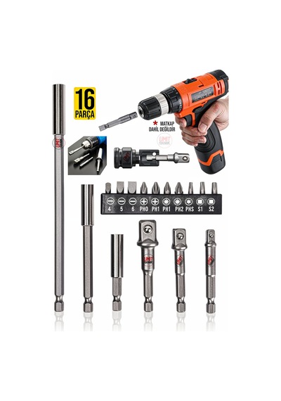 Yeni Nesil Dmax Bits Uç Bağlantı Adaptör Seti Lokma Bağlantı 16pcs Tornavida Lokma Seti Matkap Ucu