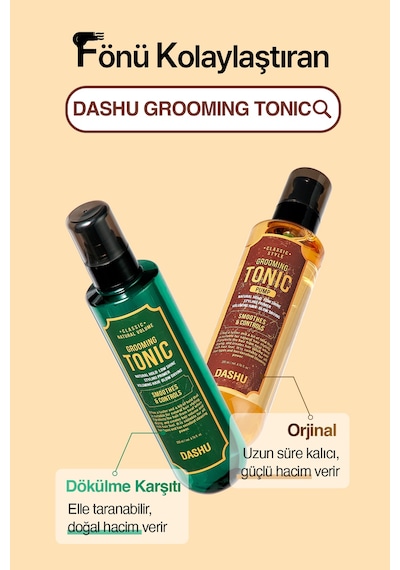 Hacim Veren Şekillendirici Saç Bakım Toniği - Fön Suyu Dashu Classic Style Grooming Tonic Pump 200ml