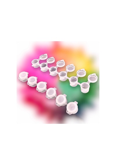 Tr 20 Gözlü Boya Kutusu 4 Ml Kapaklı Plastik Boya Saklama Kutusu Boncuk Kutusu Lens Kutusu Mini Organizer Genel