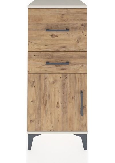 Hyperion Komodin 2 Çekmeceli Tek Kapaklı 44x44x106 Aytaşı-çam Aytaşı