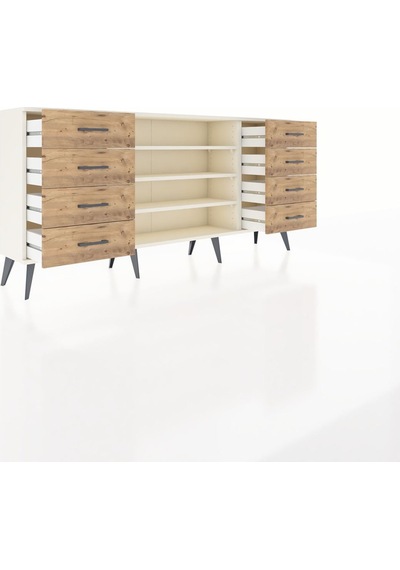 Arges Konsol 3 Raflı 8 Çekmeceli 176x30x83 Aytaşı-aytaşı/çam Aytaşı/çam Arges Konsol 3 Raflı 8 Çekmeceli 176x30x83 Aytaşı-aytaşı/çam Aytaşı/çam