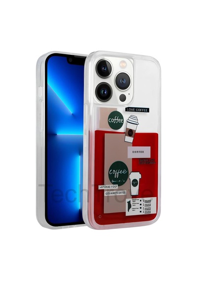 Apple Uyumlu iPhone 12 Pro Max Kılıf Desenli Tasarım Sıvılı Coffee Tasarım Kapak