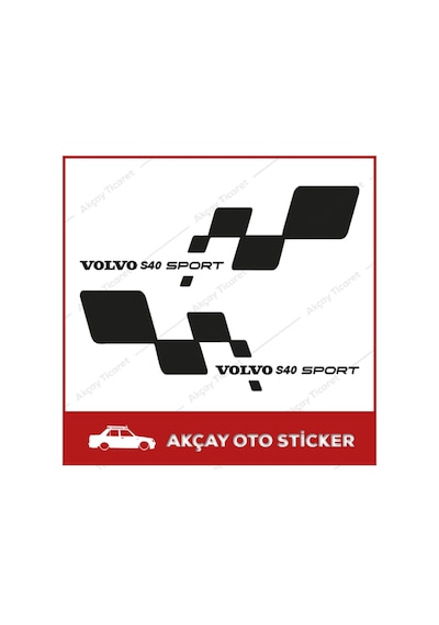 Volvo S40 Sport Sticker (Takım Set) Volvo S40 Sticker Oto Sticker