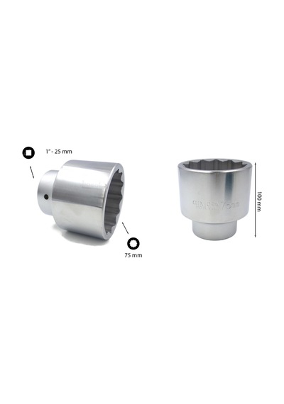 Ceta Form 75 mm 1” 12 Köşe Yıldız Lokma Anahtar C42-B75
