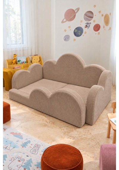 Funbed Junior Bulut Tasarımlı Çocuk Yatağı, Karyola Ve Oyun Matı Seti Bej - 938609351 Funbed Junior Bulut Tasarımlı Çocuk Yatağı, Karyola Ve Oyun Matı Seti Bej - 938609351