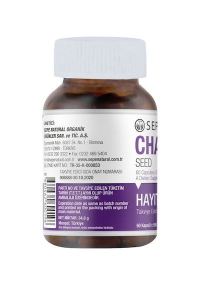 Sepe Natural Chaste Seed Hayıt Tohumu 60 Kapsül x 580 mg