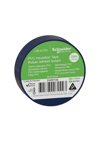 Schneider Mavi PVC İzolasyon Bandı 20mt*19mm 2420102