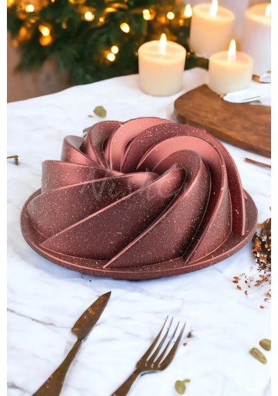 Girift Golden Pink Premium 26 Cm Döküm Kek Kalıbı Renkli