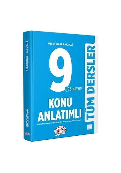 9. Sınıf Vıp Tüm Dersler Konu Anlatımlı / Komisyon
