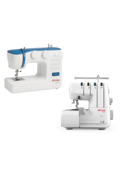 Elmas Tr360 Mavi Dikiş Makinesi Ve 328 Ev Tipi 4 İplik Overlok Makinesi Mavi
