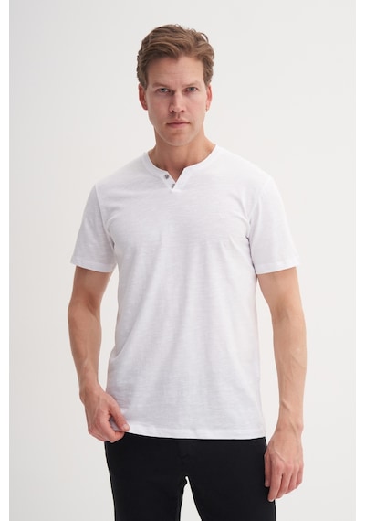 Cazador 42270 Erkek Beyaz Patlı Tshirt