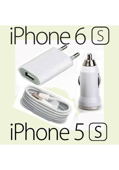 Apple Uyumlu iPhone 6 6S 6 Plus Şarj Aleti Priz Duvar Araç Kablo Şarj Seti