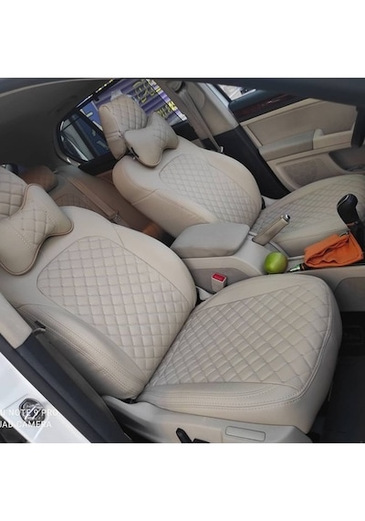 Skoda Superb Araca Özel Deri Oto Koltuk Kılıfı (476098996)