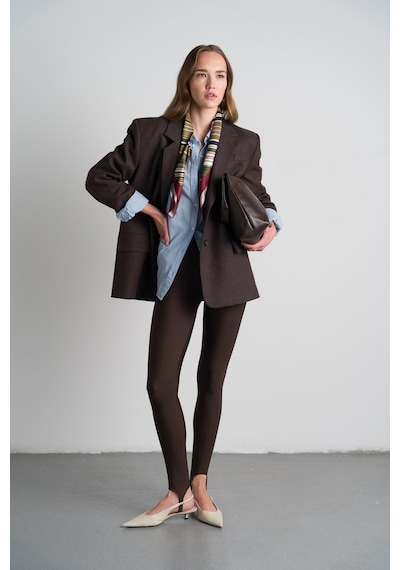 Nauvè Kaşe Blazer Ceket Kahverengi