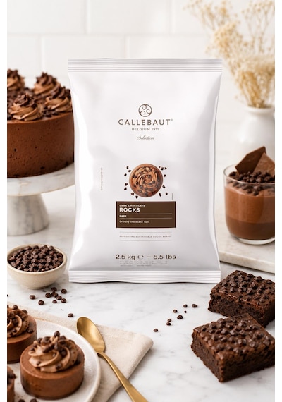 Callebaut Chocrocks Bitter Parça Çikolata 4 7 Mm 2,5 Kg