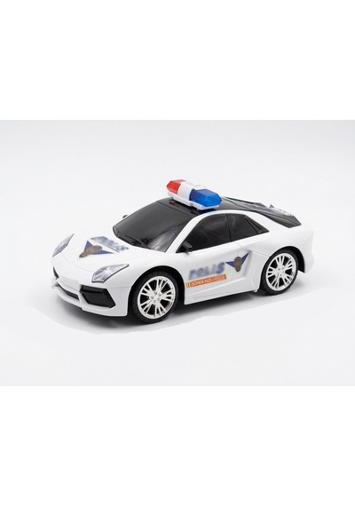 3D Işıklı Sesli Pilli Çarp Dön Mekanizmalı Polis Detaylı Tasarımlı Oyuncak Polis Arabası