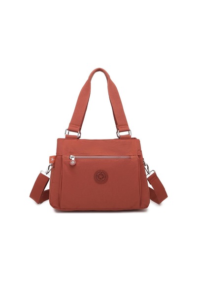 Krinkıl Kumaş Kadın Omuz Çantası Smart Bags 1125 Kiremit Kiremit