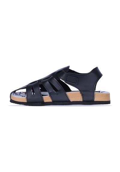 Gezer 00156 Siyah Cırtlı Yazlık Erkek Çocuk Sandalet Siyah