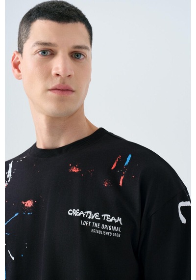 Loft Lf2040124 Erkek Kısa Kollu T-shirt Siyah