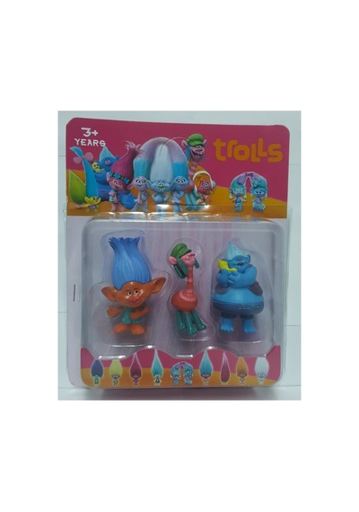 3lü Trolls Set Branch, Biggie, Cooper
