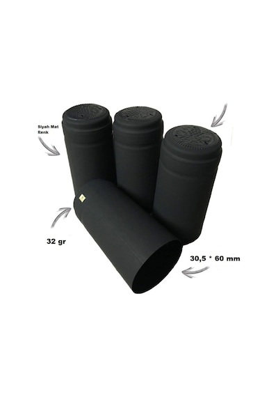 500 Adet Kapşon Siyah 30.5-60 Mm Şarap Şişesi Kapatma