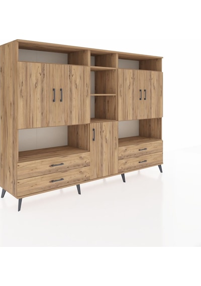 Hyperion Dolap 12 Raflı 4 Çekmeceli 5 Kapaklı 220x44x163 Çam-çam Çam-çam Hyperion Dolap 12 Raflı 4 Çekmeceli 5 Kapaklı 220x44x163 Çam-çam Çam-çam