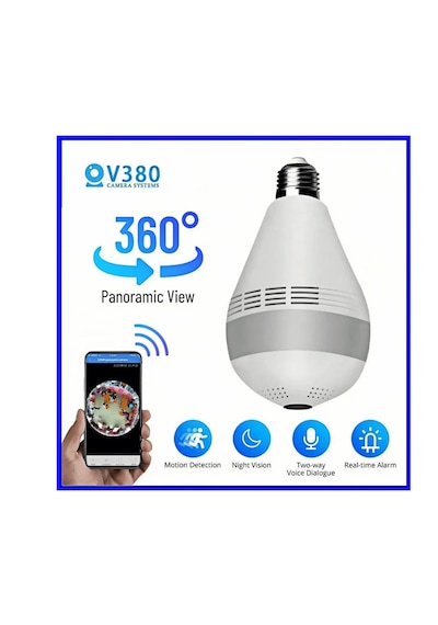 Panoramik 360 Ampul Kamera E27 Duy Girişli Led Wifi Kamera