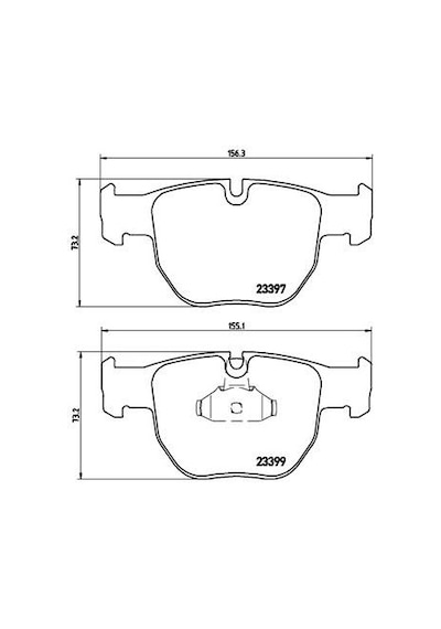 Brembo Fren Balatası On Land Rover Range Rover Iıı L322 Brembo P44012 Sfc500080
