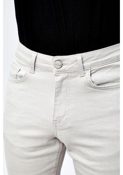 HLT Jeans Erkek Taşlamalı Mavi Regular Fit Rahat Kesim Esnek Likralı Denim Jeans Kot Pantolon Hlthe001918 Taş