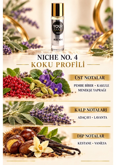 Your Prose Niche No. 4 Erkek Sprey Parfüm 30 Ml Baharatlı Ve Vanilyalı Koku, Kişisel Ve Araç Kullanımı - 8690352298789sw Baharat