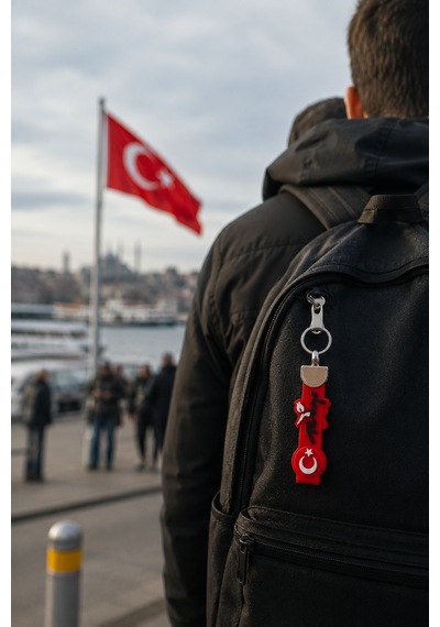 Türkiye Yazılı Silikon Anahtarlık Araç Motosiklet Ev Ofis Anahtarlığı Kırmızı