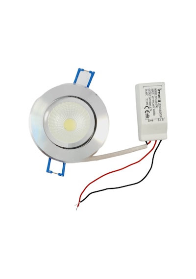3 WATT LED SPOT TRAFOLU KROM KASA GÜN IŞIĞI (YCE-N3) ( 2 ADET )